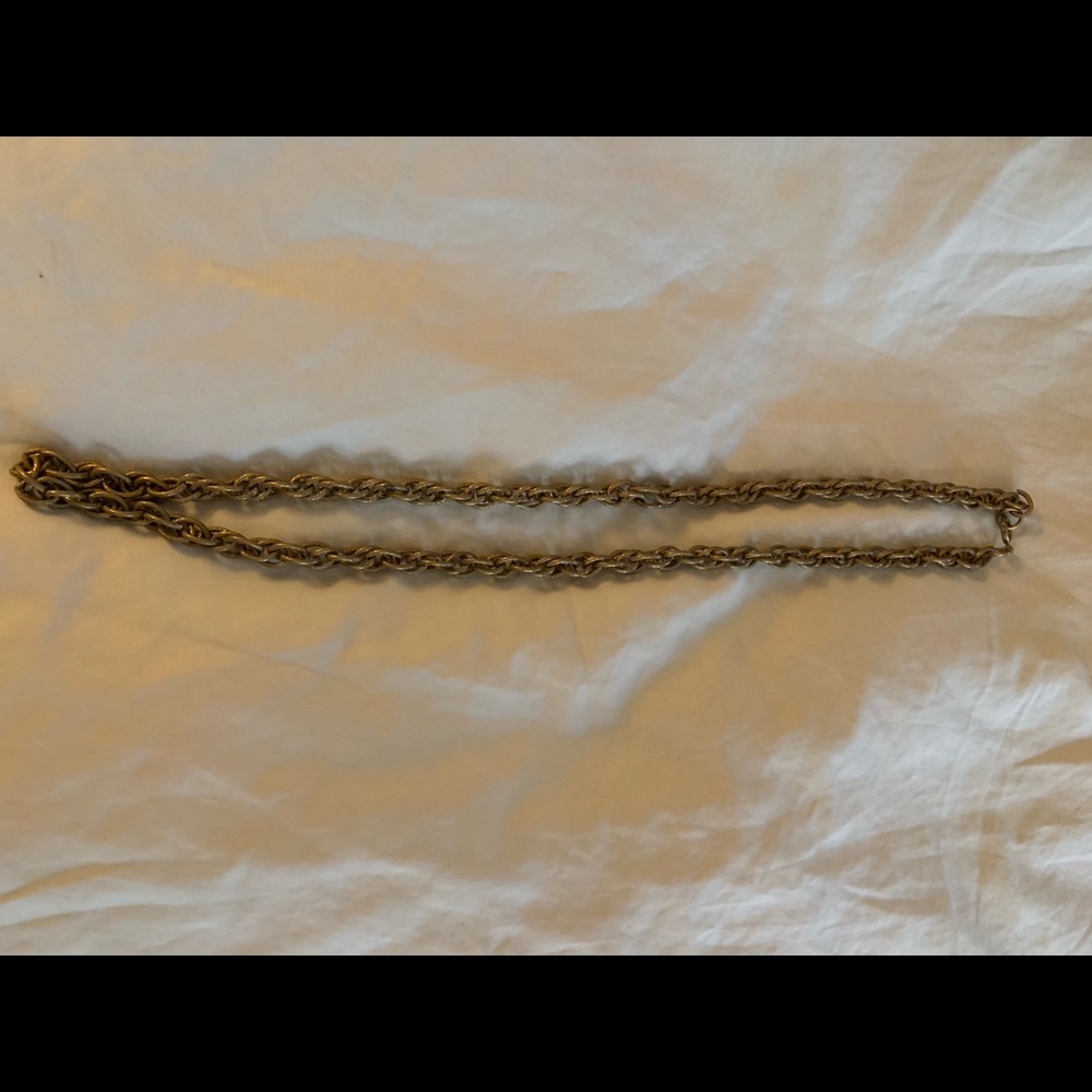 Antique style gold chain necklace